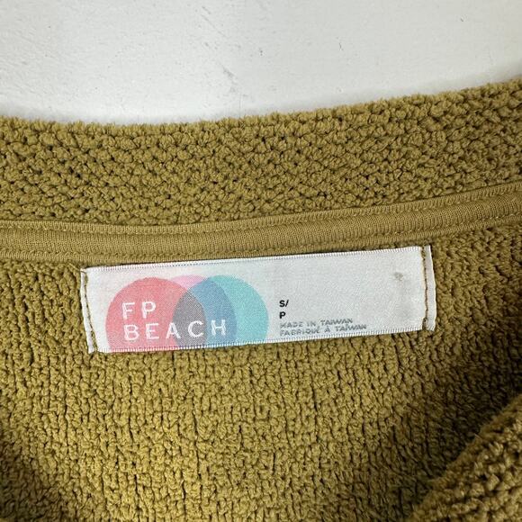 Free People Beach Knitted Oversized Tan Sweater - Picture 3 of 8